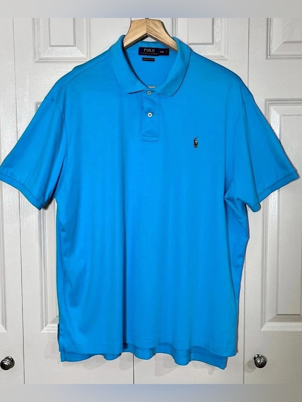 Polo Ralph Lauren Pima Soft Touch Classic Fit Polo Shirt Lighter Blue Size XXL